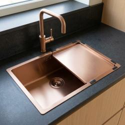 Pure.Sink Comfort Bandeja escurridora móvil de cobre, 430 x 325 mm, para fregadero PEXTRAY-62